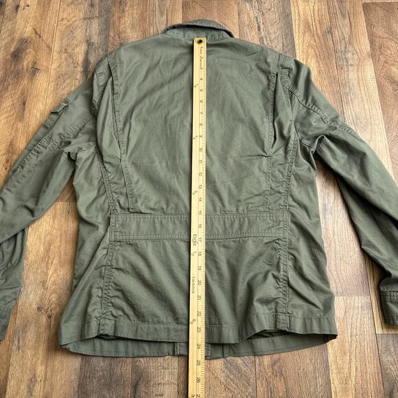 J Crew Jacket Women's Small Green Field Utility Military Pockets Button Up 6280 - Picture 8 of 11